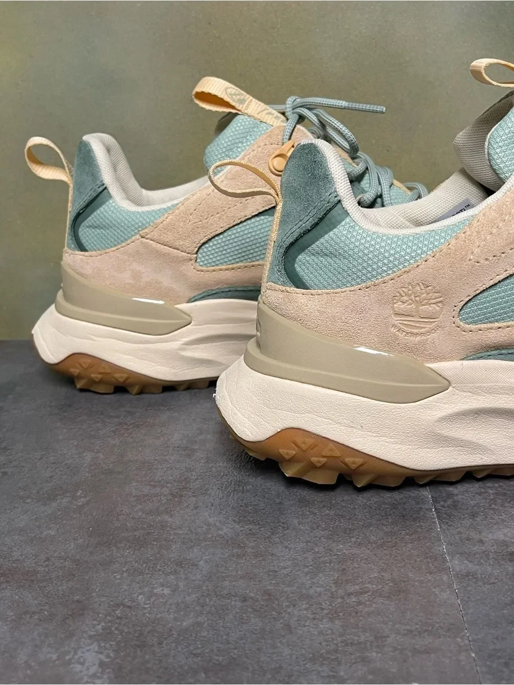 Timberland Motion Access Waterproof Women's Trail Sneakers Green/Tan Size 10